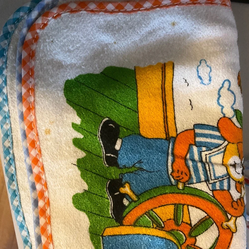 Bambino Vintage Baby Bibs Set 7 Days of Week Cartoon Animals German‎
